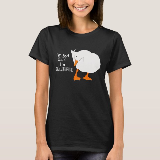 "Eu não sou tímido mim sou" t-shirt bonito Bashful (Frente)