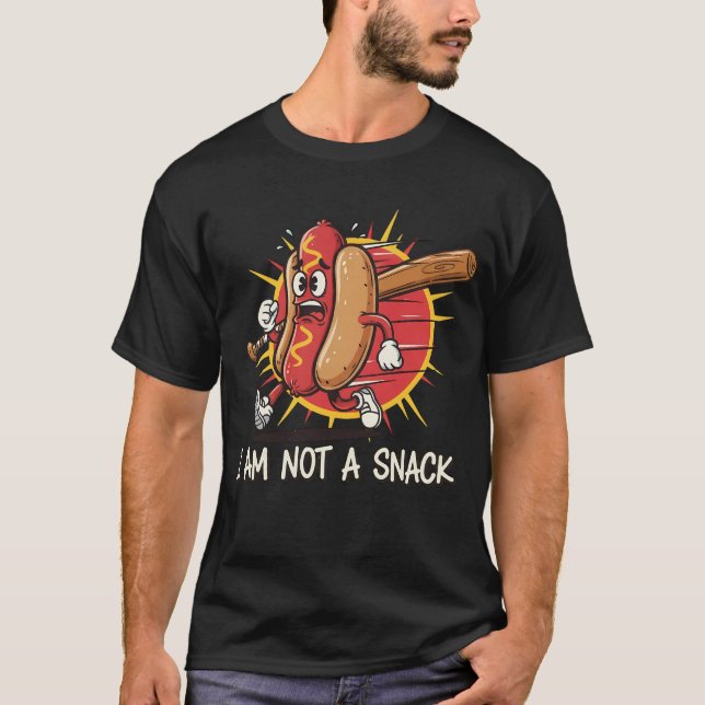 "Eu Não Sou Um Lanche" Camiseta Divertida de Cacho (Frente)