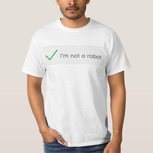 Eu não sou um robô - T-shirt (Frente)