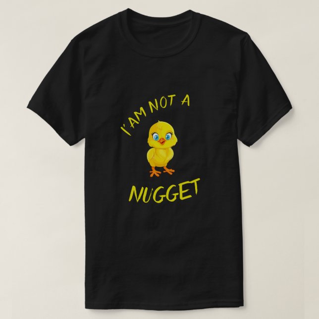 EU NÃO SOU UMA camisa de vegan NUGGET (Frente do Design)
