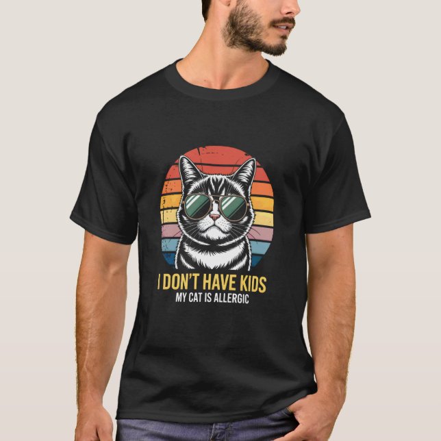 Eu Não Tenho Filhos Meu Gato é Alergico Camisa Div (Frente)