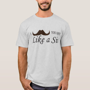 Eu o bigode como uma camiseta Sir