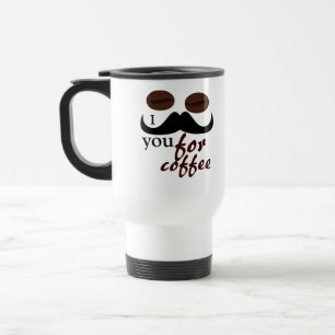 Eu o bigode para caneca de viagem de café