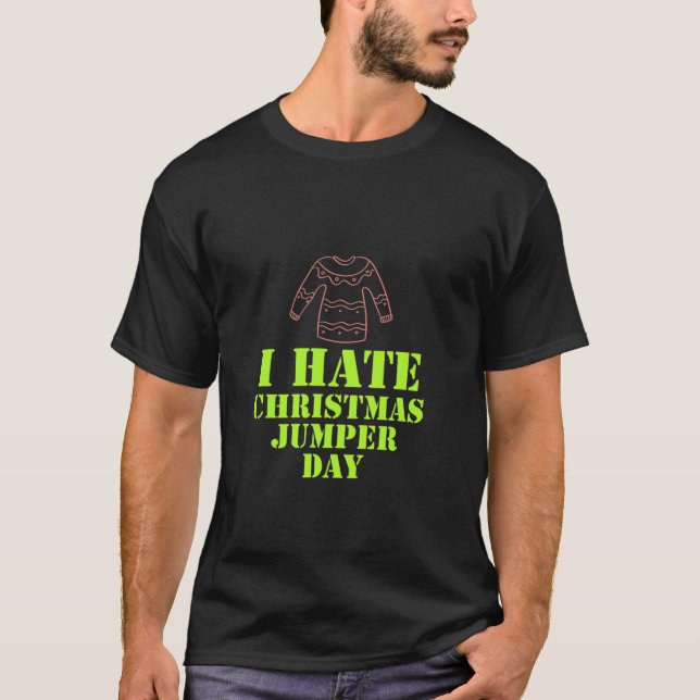 eu odeio o salto de natal Clássico T-Shirt (Frente)