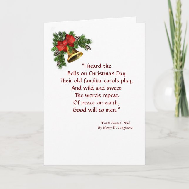 Eu ouvi o cartão de Natal Hymn (Frente)