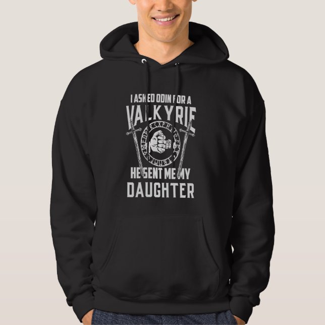 Eu Pedi A Odin Uma Camisa Valkyrie Viking Pai De G (Frente)