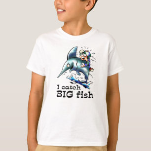 Eu Pego Camisas De Crianças Engraçadas De Peixe Gr