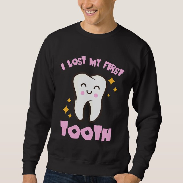 Eu Perdi Meu Primeiro Dente Camisa Engraçado Dente (Frente)