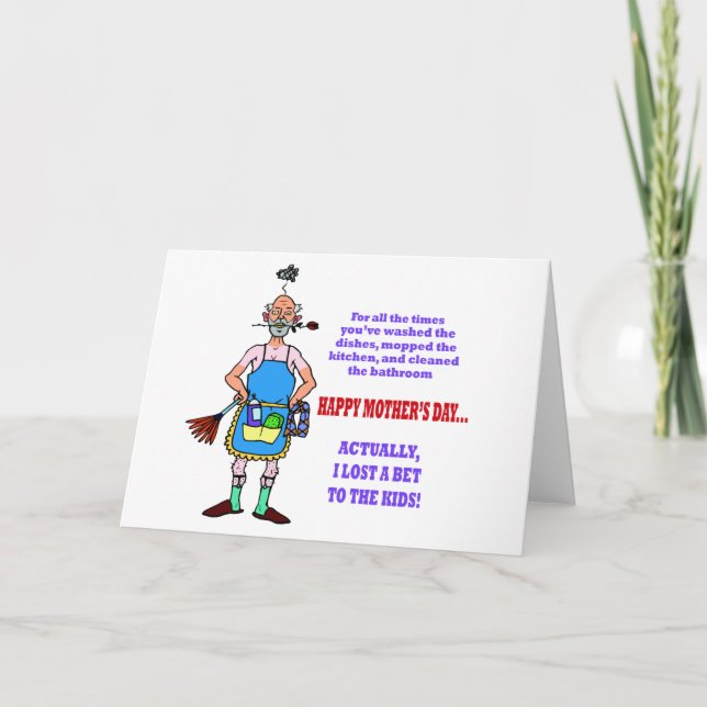 Eu perdi uma aposta ao cartão de cumprimentos dos (Frente)