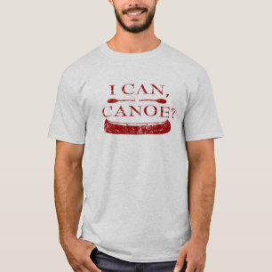Eu posso, canoa? T-shirt (logotipo vermelho)