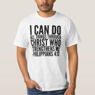 EU POSSO FAZER TODAS AS COISAS ATRAVÉS DO T-SHIRT