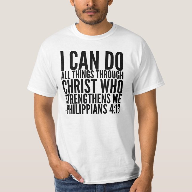 EU POSSO FAZER TODAS AS COISAS ATRAVÉS DO T-SHIRT (Frente)