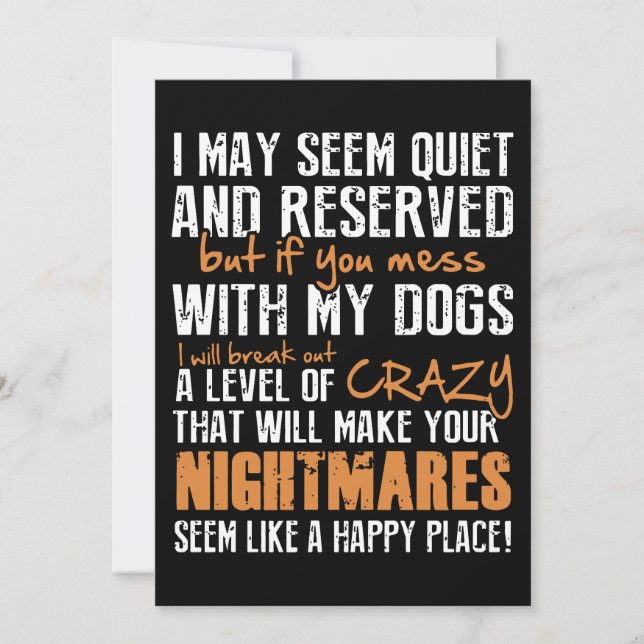 Eu posso parecer bem reservado, mas se você mexer  (Frente)