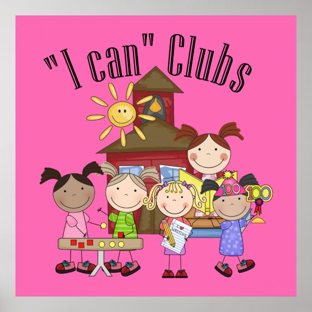 Eu posso pinos com figuras Poster dois (Frente)