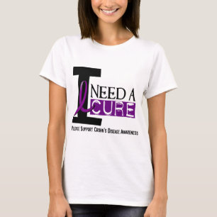 EU PRECISO t-shirt da DOENÇA de CROHN da CURA 1