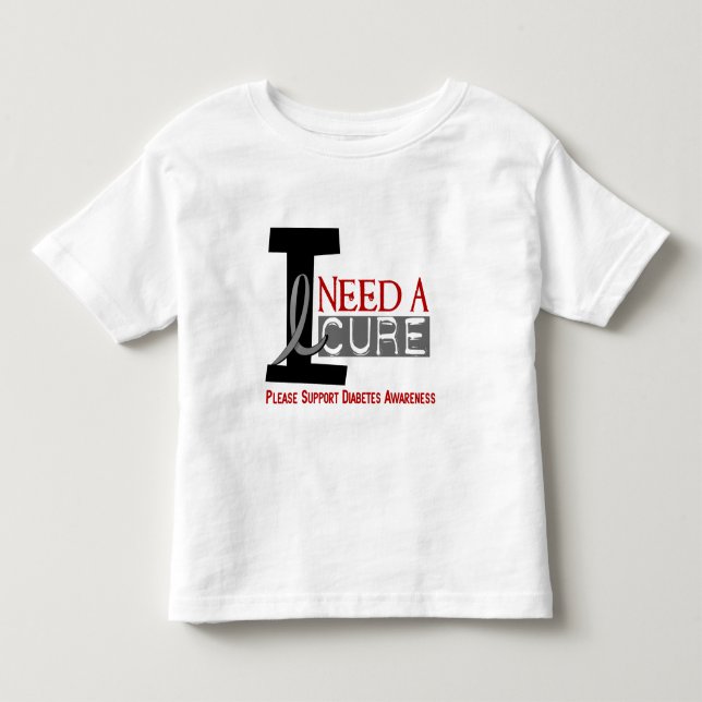 EU PRECISO t-shirt de um DIABETES da CURA 1 (Frente)