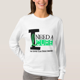 EU PRECISO t-shirt de uma DOENÇA CELÍACA da CURA