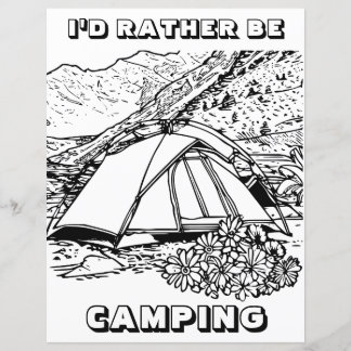 Eu Preferencialmente De Estar Acampando O Cartaz D