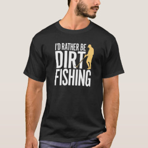 Eu Preferencialmente Estar Camiseta Pescando Metal