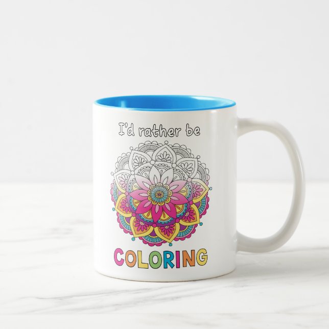 Eu preferencialmente estaria colorindo a caneca (Direita)