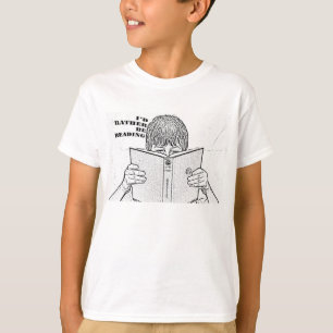 Eu preferencialmente estaria lendo o t-shirt