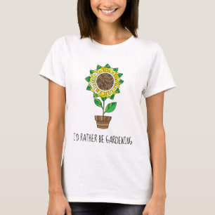 Eu preferencialmente jardinagem. T-Shirt floral bo