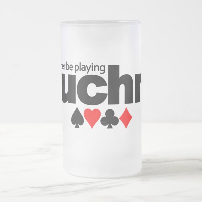 Eu Preferencialmente Jogando caneca Euchre - escol (Centro)