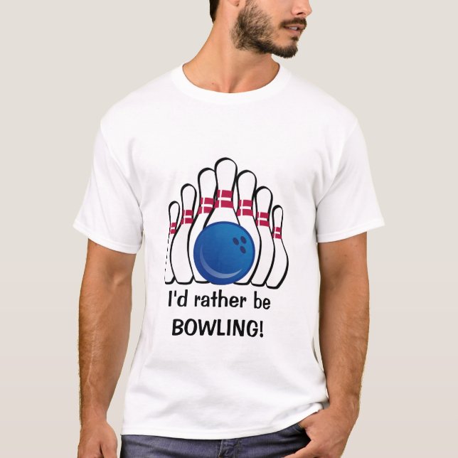 Eu preferencialmente ser Boliche de T-Shirt Person (Frente)