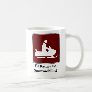 Eu preferencialmente Snowmobiling a caneca de café
