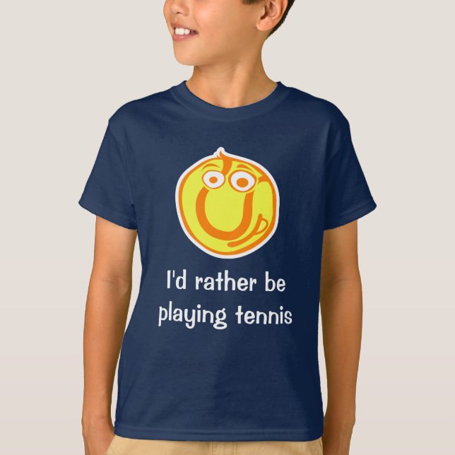Eu preferiria estar jogando camiseta de tênis (Frente)
