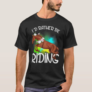 Eu Preferiria Estar Montando Cavalos Camisa de Cav