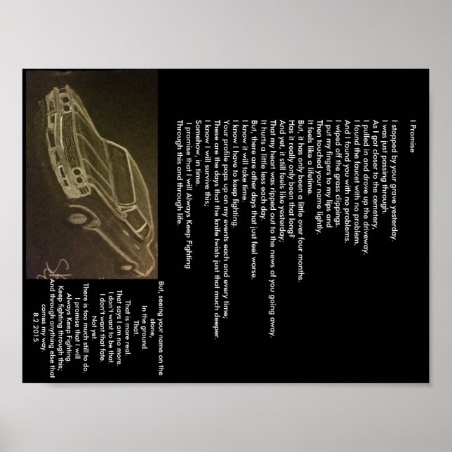 eu prometo poema poster (Frente)