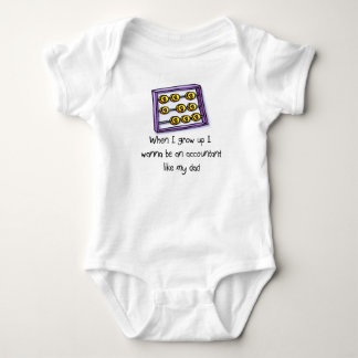 Eu quero ser um contador como o t-shirt do bebê do