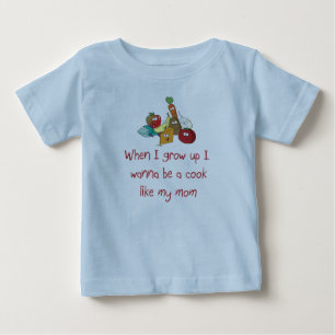 Eu quero ser um cozinheiro como meu t-shirt do