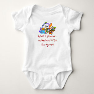 Eu quero ser um dentista como meu t-shirt do bebê
