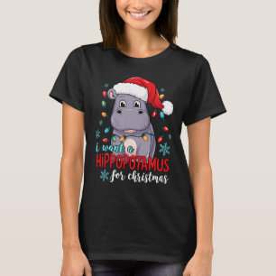 Eu Quero Um Hipopótamo Para Camiseta De Natal Engr