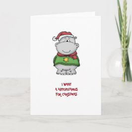 Eu quero um hippopotamus para o Natal - cartões
