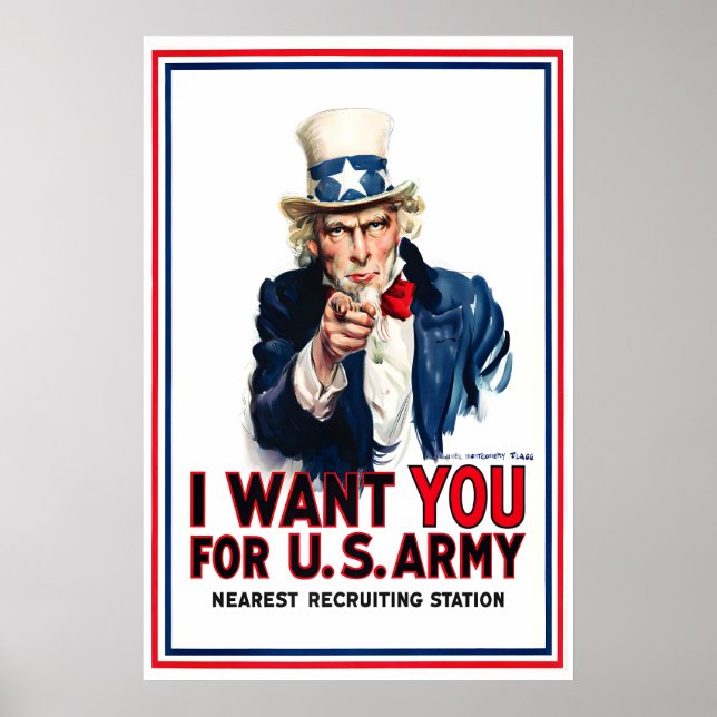 Eu Quero Você para a Impressão de Cartaz da WW1 do (Frente)