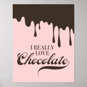 Eu realmente amo Poster Namorados de chocolate