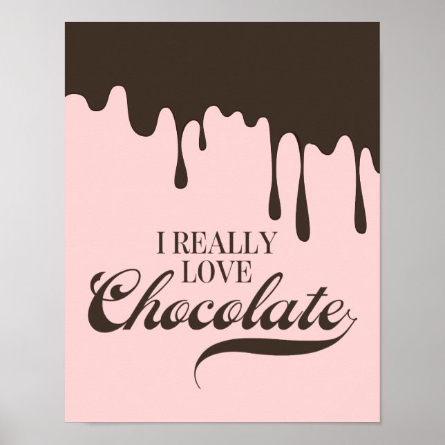 Eu realmente amo Poster Namorados de chocolate (Frente)