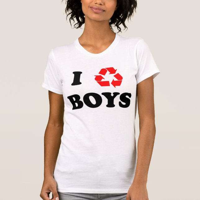 Eu recicl o t-shirt dos meninos (Frente)