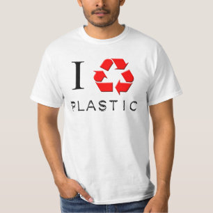 Eu recicl o t-shirt plástico