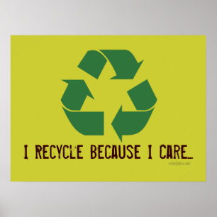 Eu recicl porque eu me importo o poster