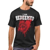 Eu redeemed rebentei o t-shirt do selo do coração