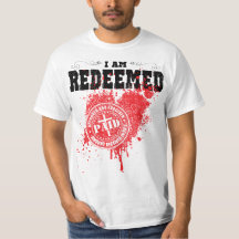 Eu redeemed rebentei o t-shirt do selo do coração