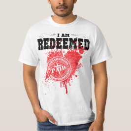 Eu redeemed rebentei o t-shirt do selo do coração