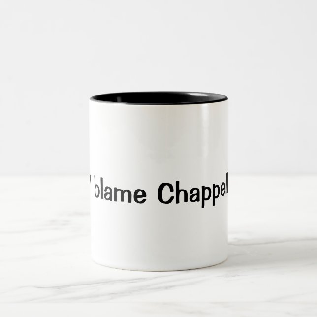 "Eu responsabilizo caneca de café de Chappell" (Centro)