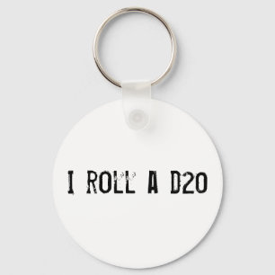 Eu rolo um d20 - chaveiro