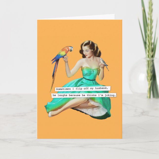 Eu Sacudir Do Meu Cartão De Aniversário Do Marido (Frente)