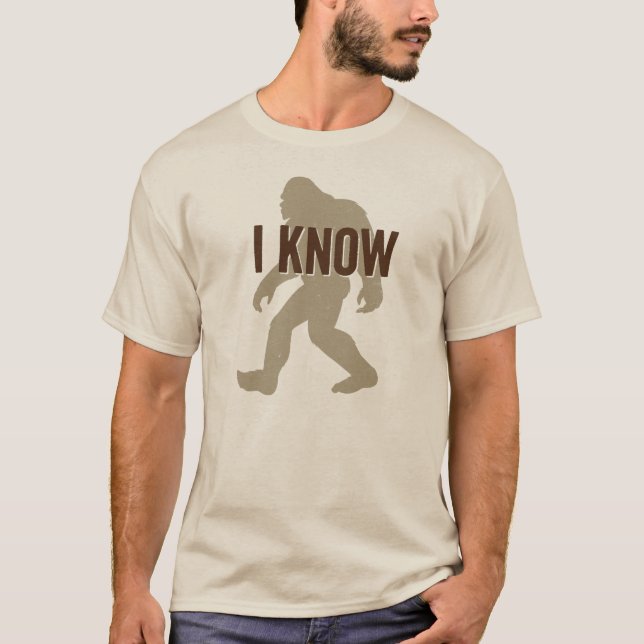 Eu sei (Bigfoot existe) o t-shirt (Frente)